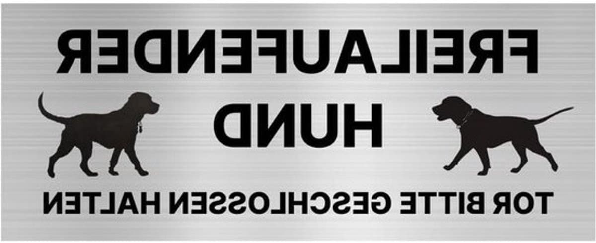 Waarschuwingsbord Hond - Hondenbord Poort - Veiligheid Garanderen - Weerbestendig Aluminium - 20x8 cm - Zilver