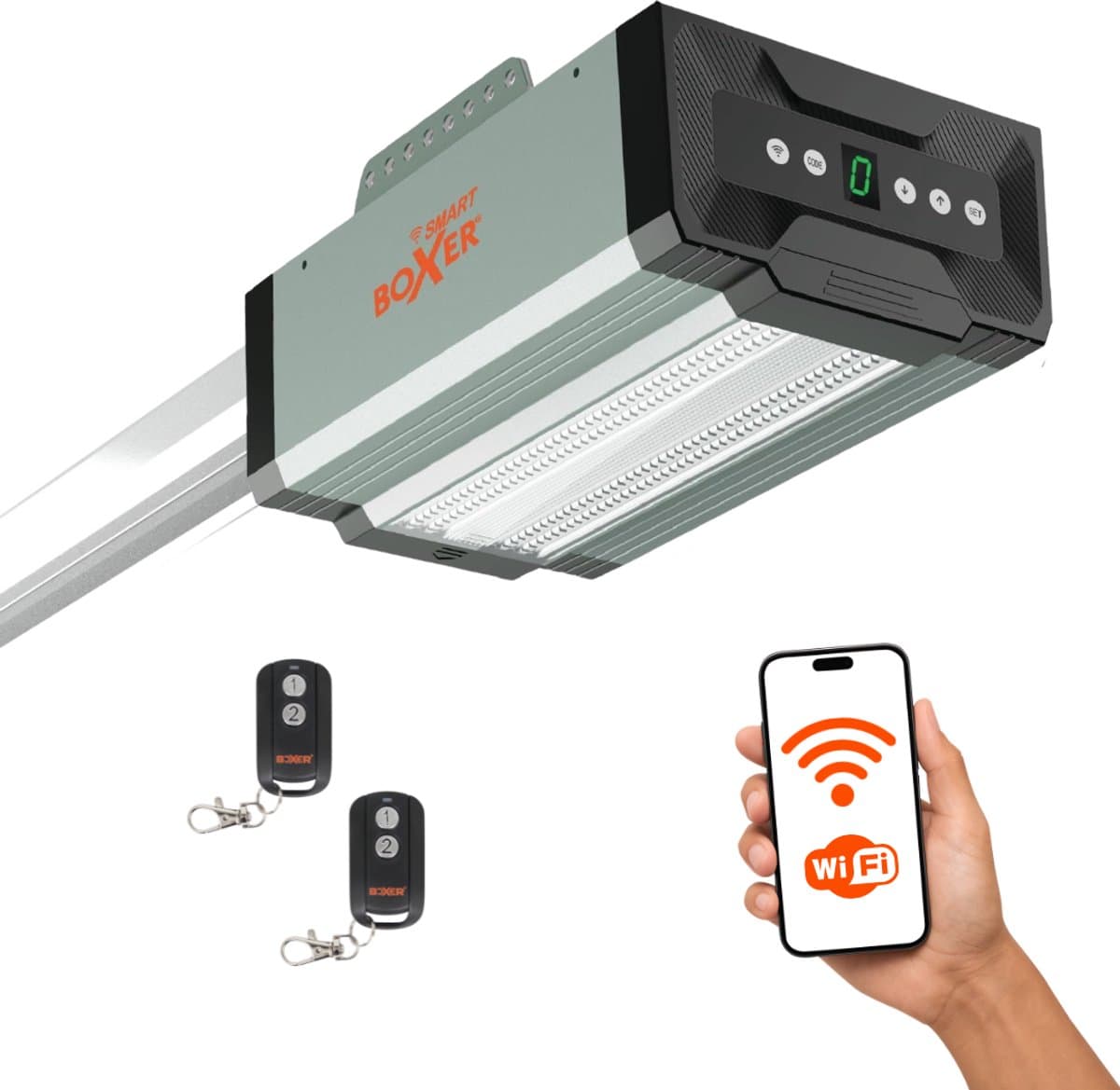 Boxer 5000 premium® Wi-Fi garagedeuropener incl. 2 afstandsbedieningen 1000N
