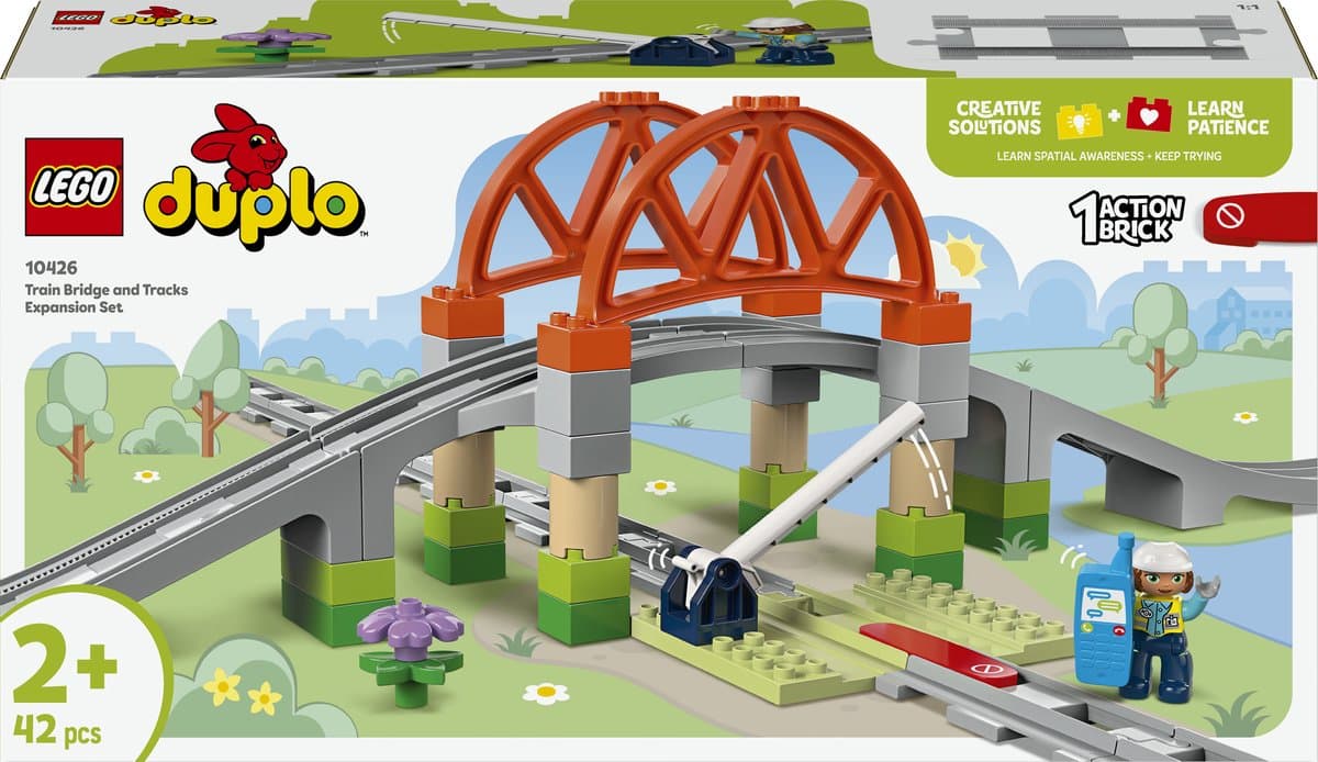 LEGO DUPLO Town 10426 Treinbrug en rails uitbreidingsset