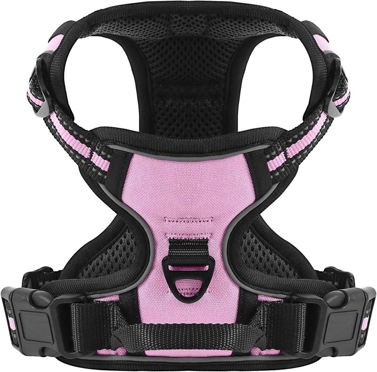 Hondentuigje - Honden harnas - Veilige wandelingen - Anti-trek design - Maat L - Roze