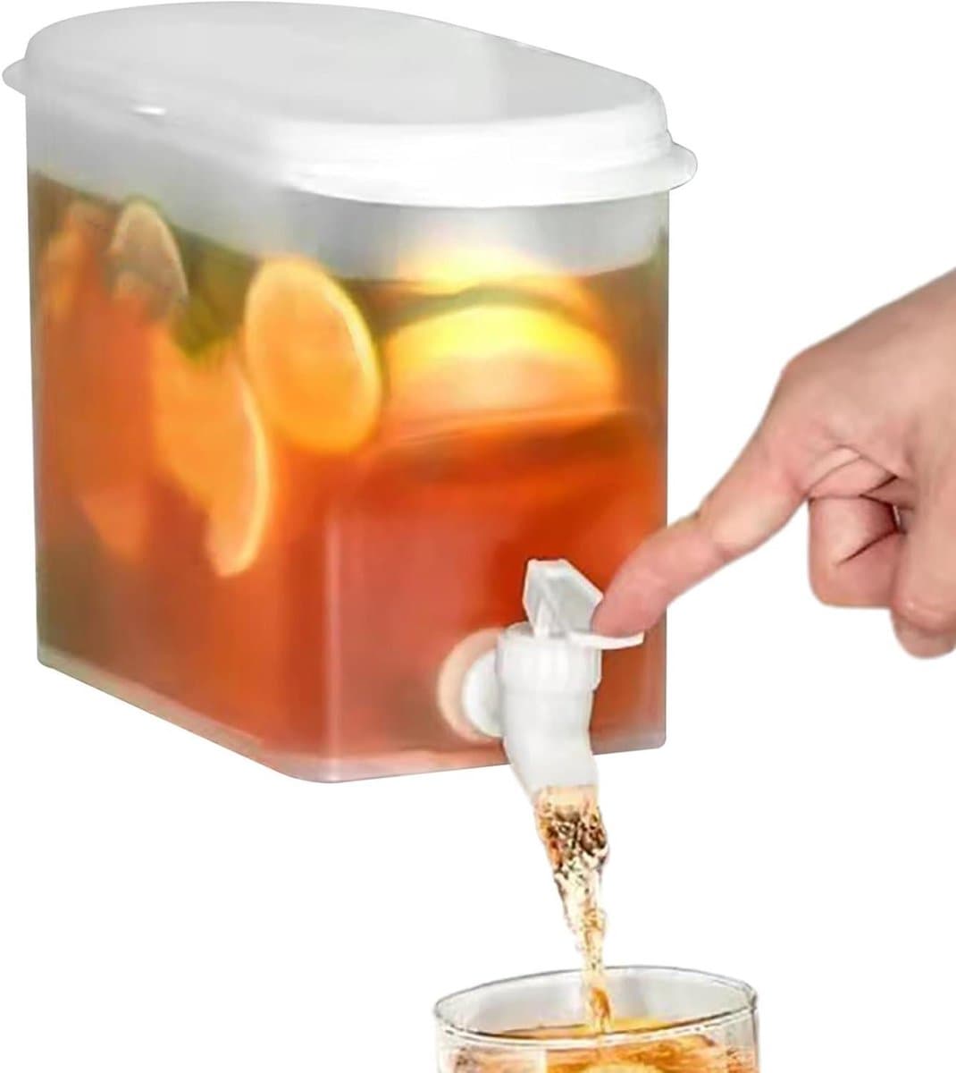Drankdispenser met Kraan - Koelkast Waterkan - Dranken Serveren - Ruimtebesparend Ontwerp - 35 Liter - Wit