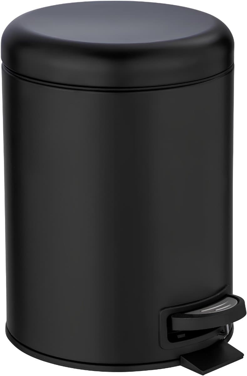 QIN® Prullenbak - Prullenmand - Afvalbak - Trash Can - Zwart - 21cm x 28cm x 24cm