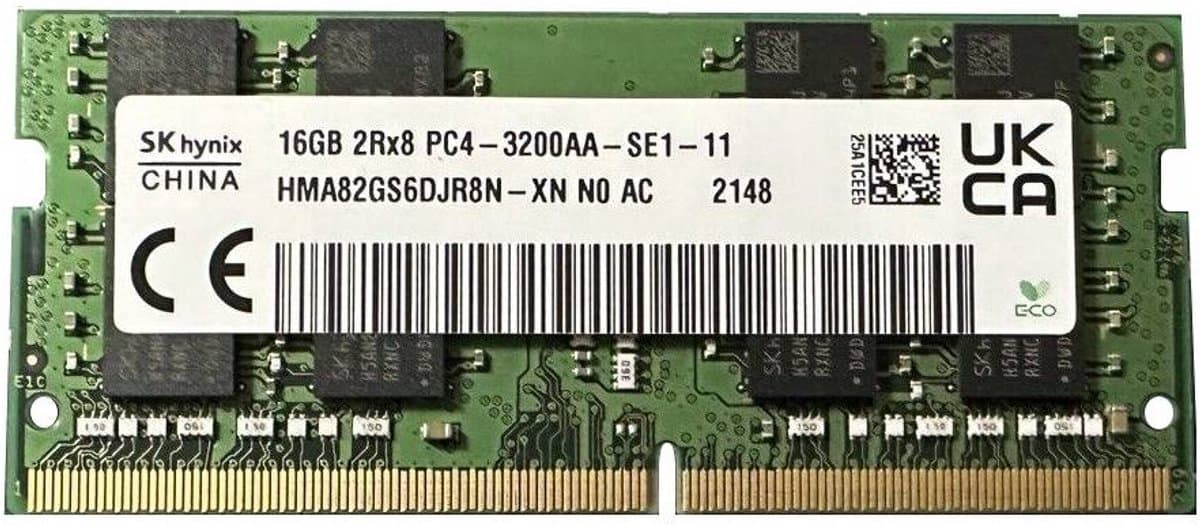 SK Hynix 16GB DDR4 SODIMM Laptop Geheugen RAM – 3200MHz – HMA82GS6DJR8N