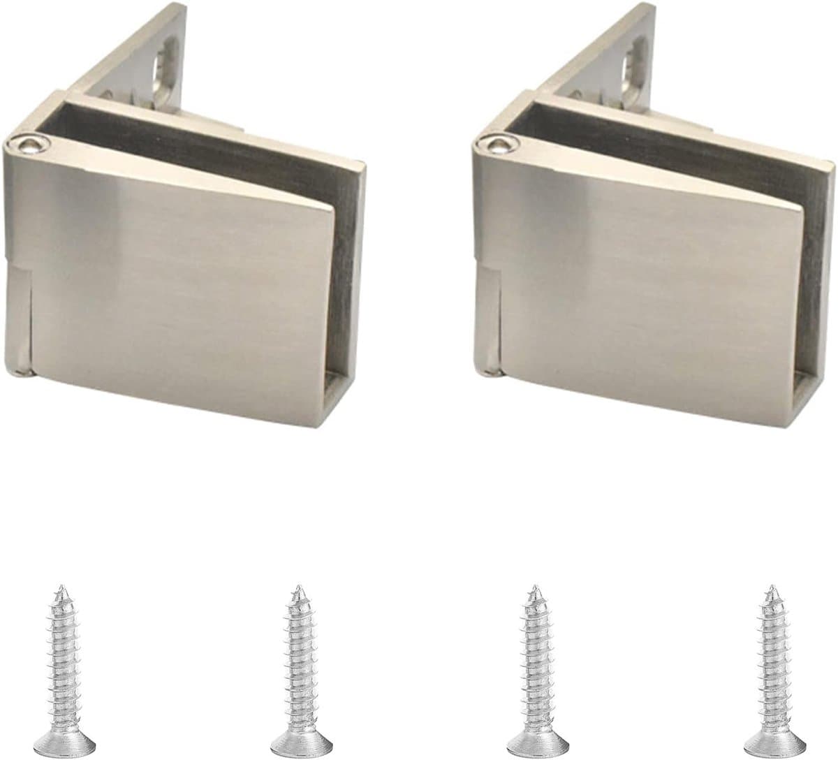 Deurhinge 90 Graden - Enamel Hinge van Zinklegering - Voor 3-5mm Dikte Glas - Zelfsluitend voor Gemakkelijk Gebruik - ShopVlot