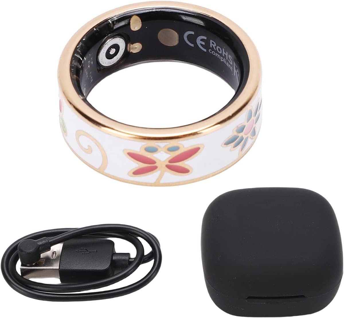 Slimme Ring - Fitness Tracker - Activiteiten Meten - IP68 Waterdicht - Maat 10 - Zwart