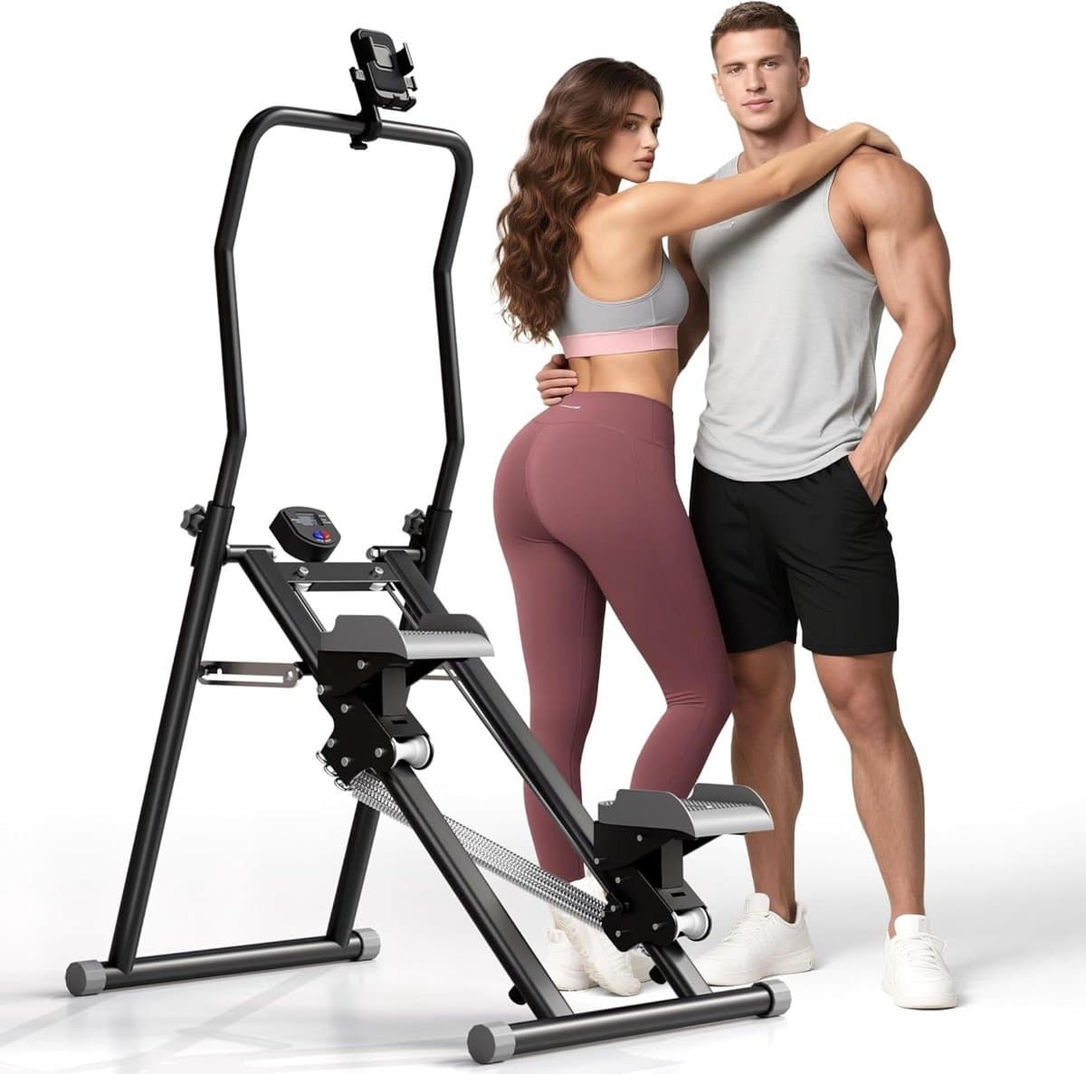 Trapstepper Cardio - Stepper Hometrainer - Thuis Trainen - Instelbare Weerstand - 45 x 40 x 40 cm - Zwart