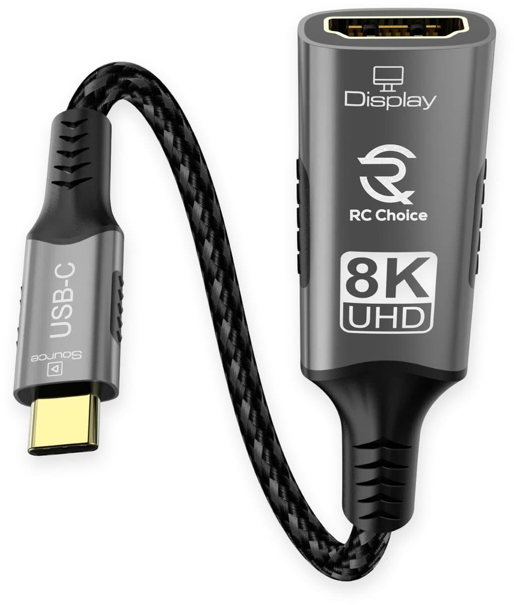 USB C naar HDMI Adapter Kabel - 8K 60Hz - Sterk en Flexibel Nylon