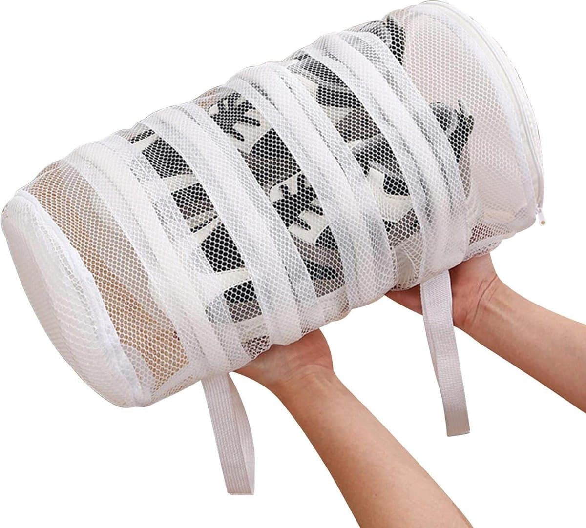 Schoenwaszak - Sneaker waszak - Schoenen Beschermen - Verdikt Ademend Mesh - 28 x 24.5 x 8 cm - Wit