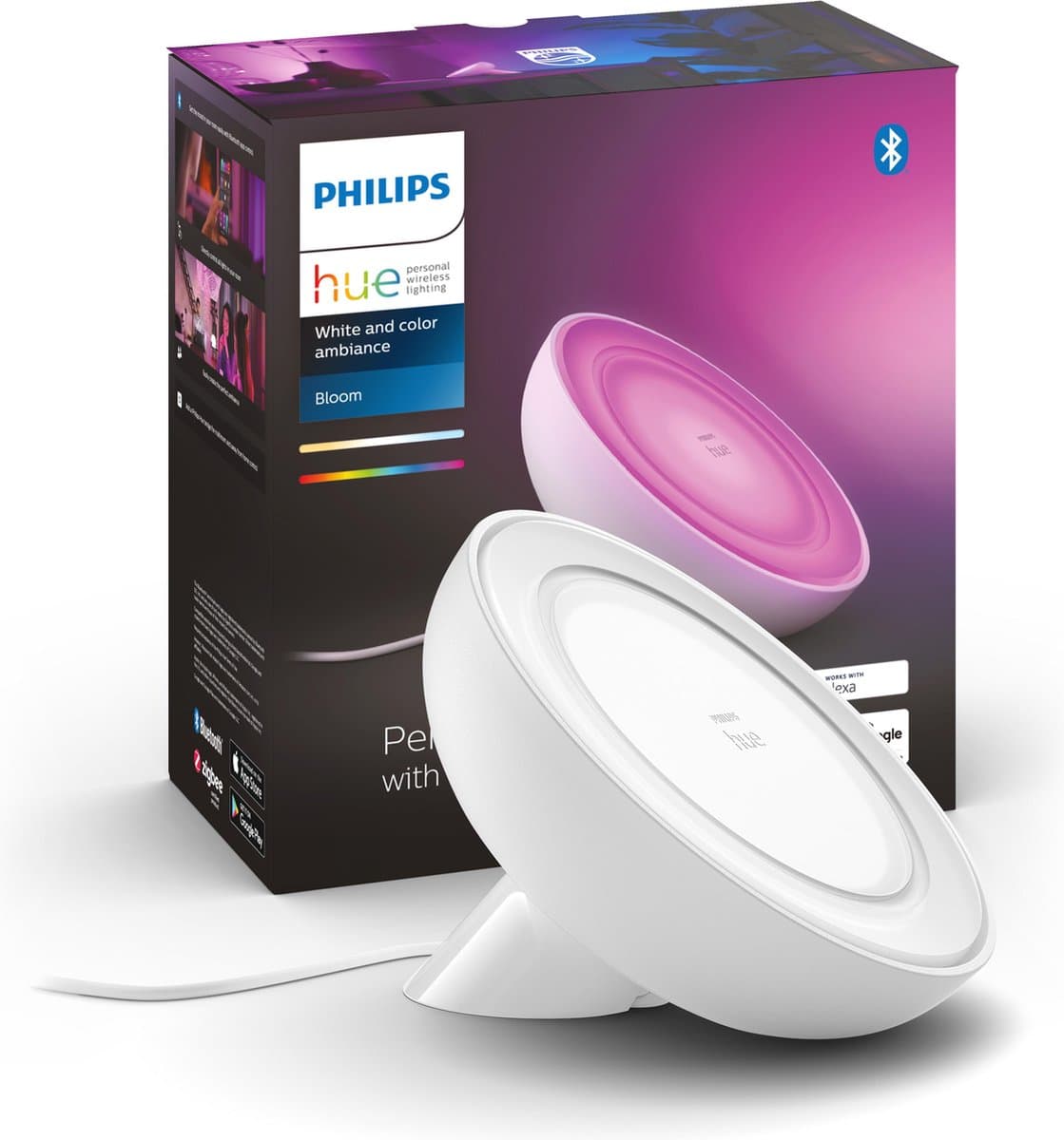 Philips Hue Bloom tafellamp White & Color Wit
