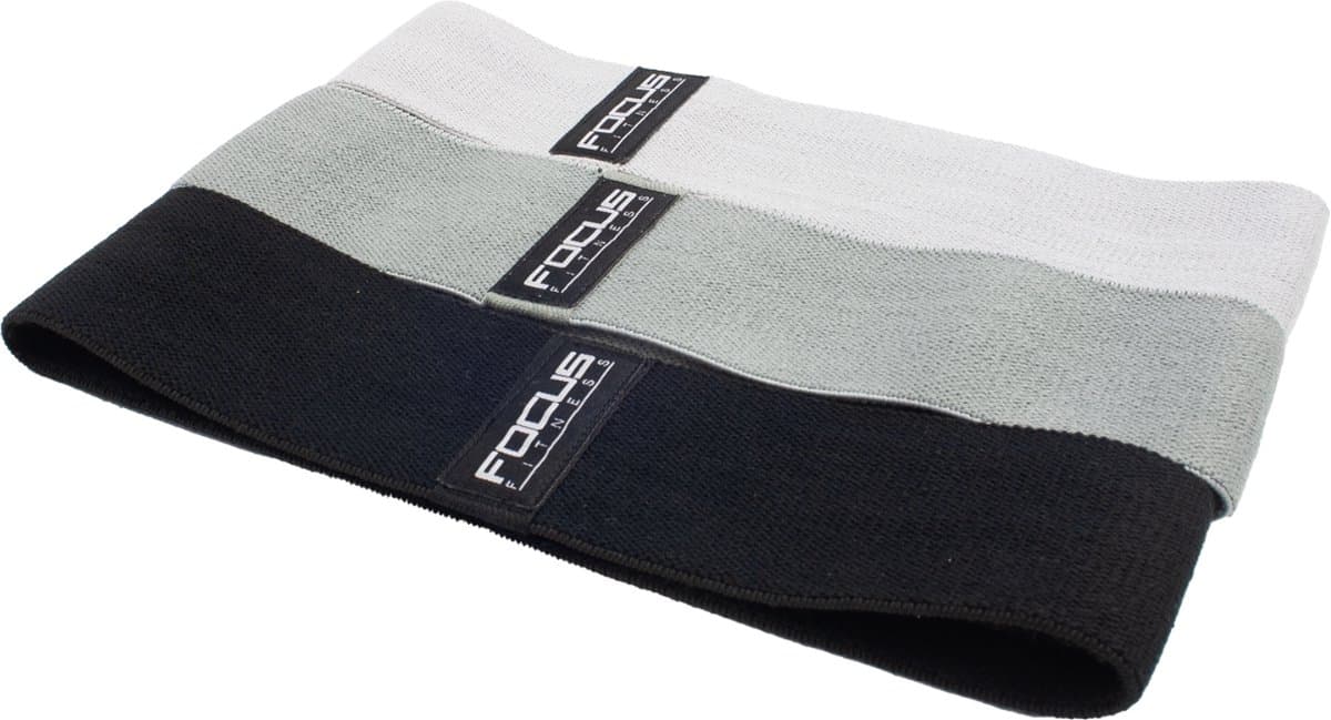 Focus Fitness - Weerstandsbanden - 3 delige set - Grijs - Resistance Bands - Fitness Elastiek