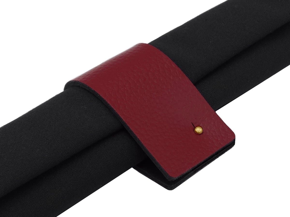 NOOBLU DUBL servetringen - Gold edition - Kleur: Ruby red, Aantal: set van 8