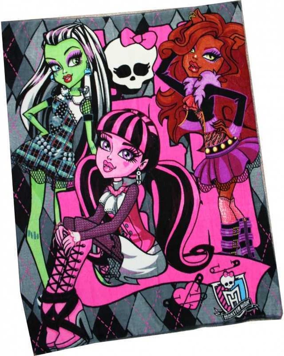 Monster High - Fleece deken - Plaid - Coral - 120x150Cm