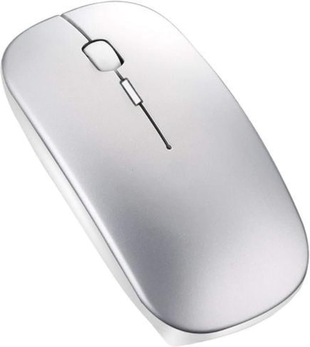 Premium draadloze muis 2.4 Ghz - Bluetooth USB ontvanger - voor Laptop, desktop en tablet - Zilver