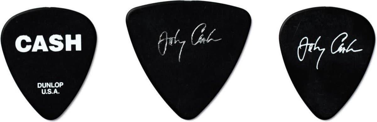 Dunlop Johnny Cash Pick Tin signature plectrum