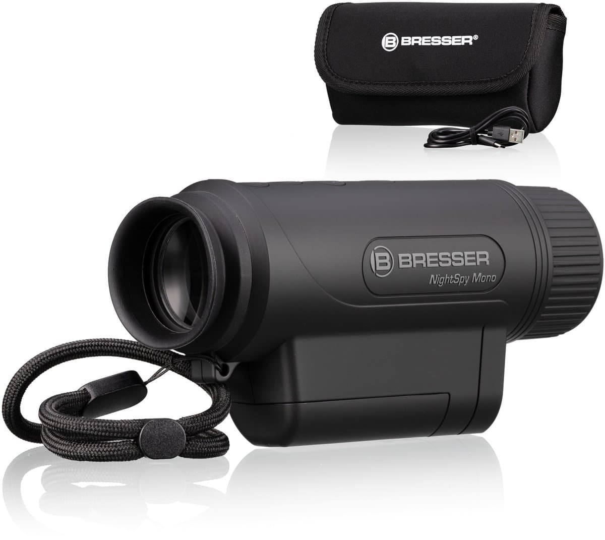 Bresser Nachtkijker - NightSpy - Monokijker - Tot 8 x Vergroten - 100 tot 400 M Zicht - Zwart