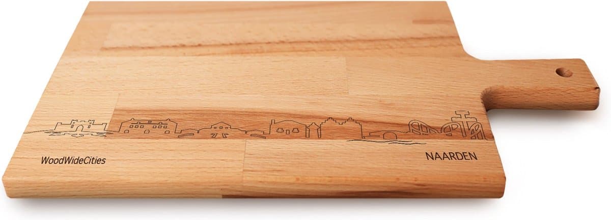 Skyline Serveerplank Naarden - Hapjesplank - Serveerplank - Tapas - Hapjes - Serveren - WoodWideCities