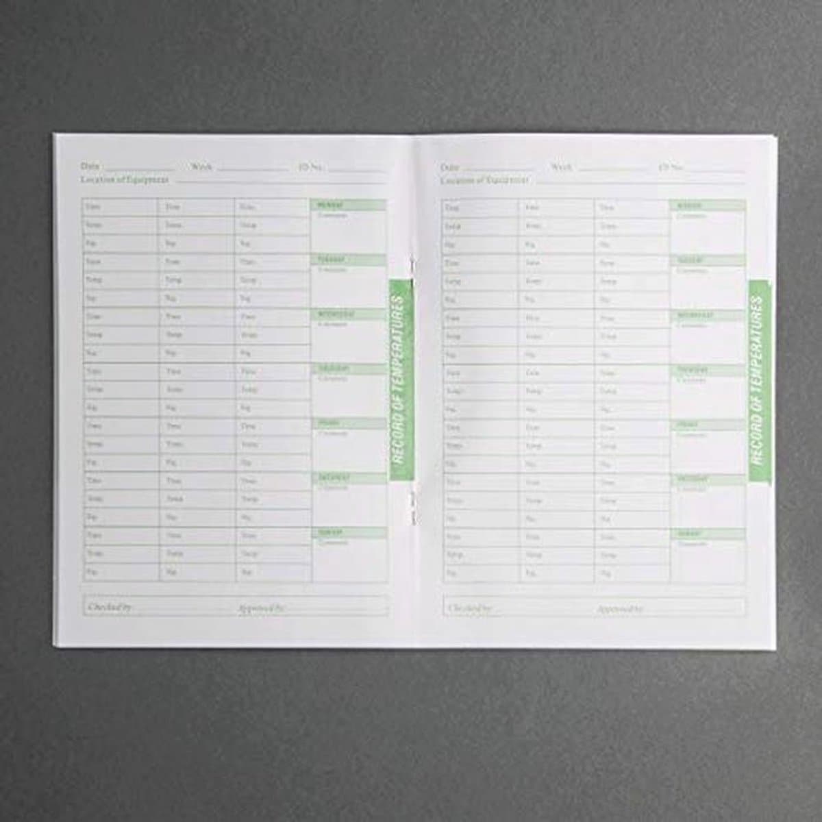 Hygiplas 6063 Temperatuur Logboek Hygiëne Keuken Koelkast Diepvriezer Thermometer