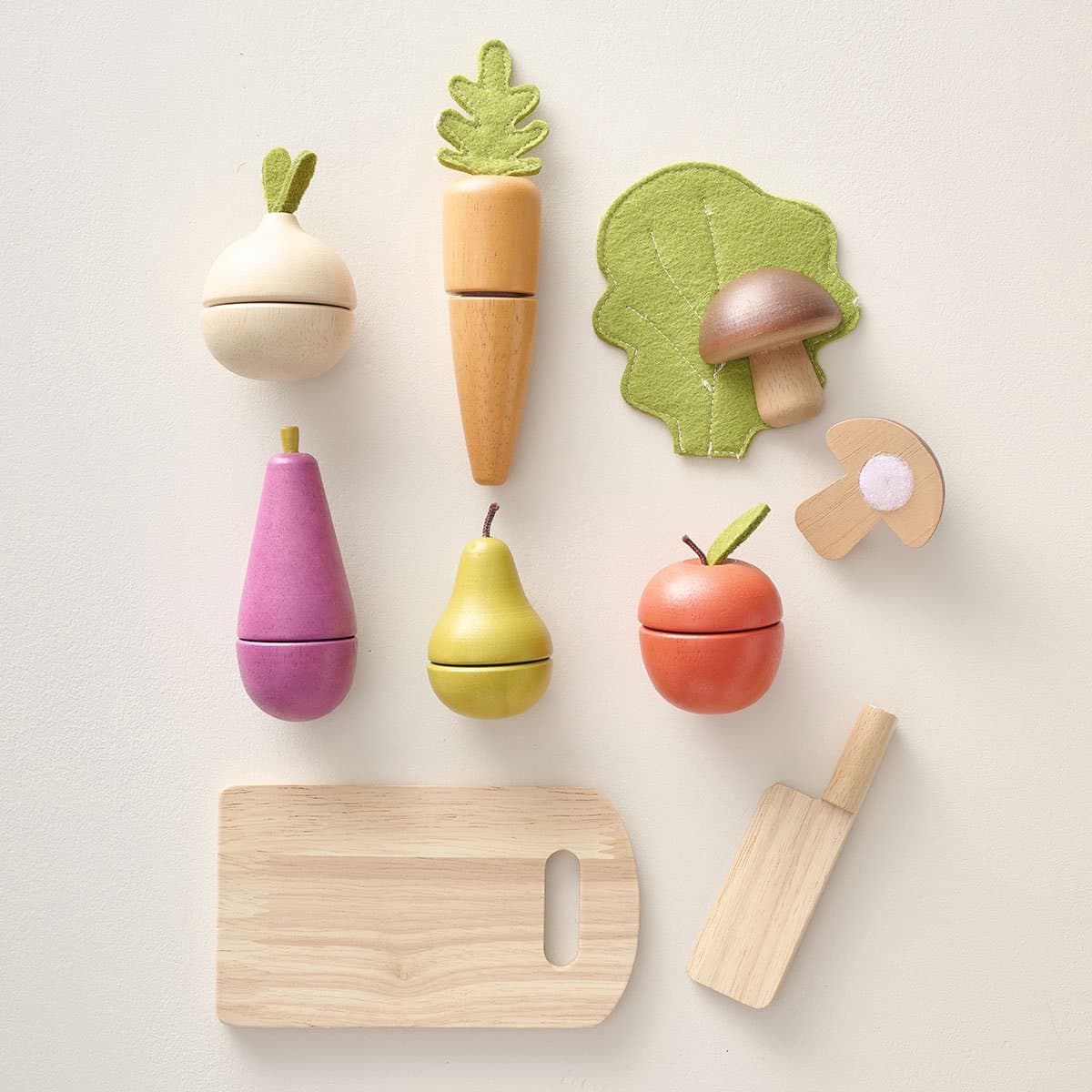 Petite Amélie Groenten en fruit set - Incl. snijplank en mes - 9-delig