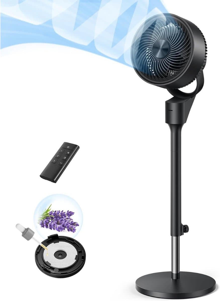 Quvo® Ventilator toren - Ventilator staand - Torenventilator - Zwart - ‎30cm x 30cm x 105cm