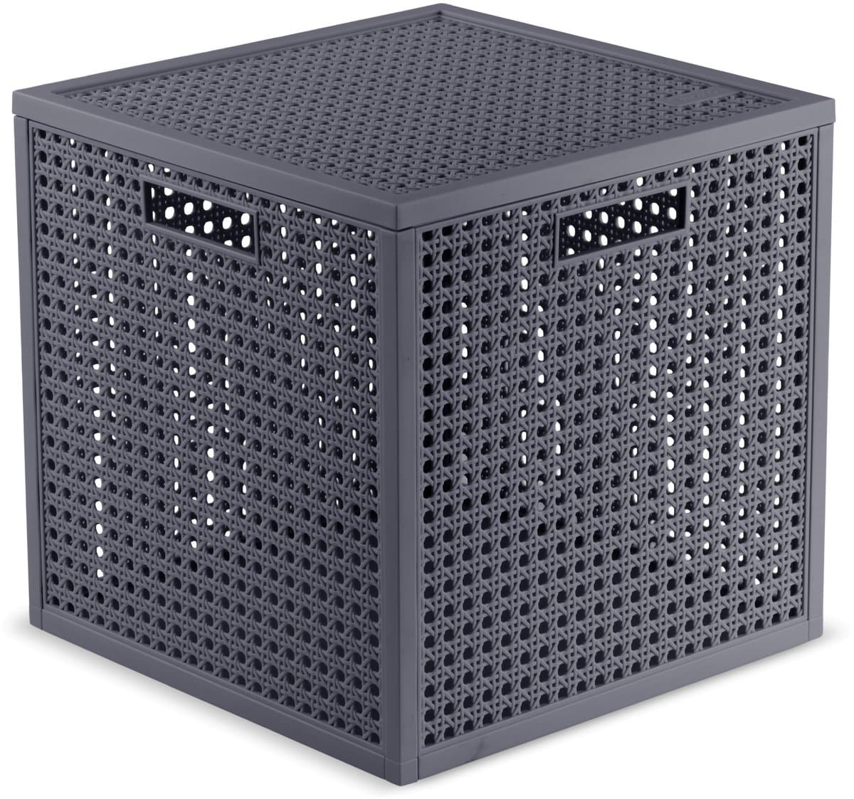 Curver Curver Kaya opbergmand - 19 liter - 28x28x28 cm - Antraciet - Premium opbergoplossing, duurzaam kunststof, moderne huisorganisatie