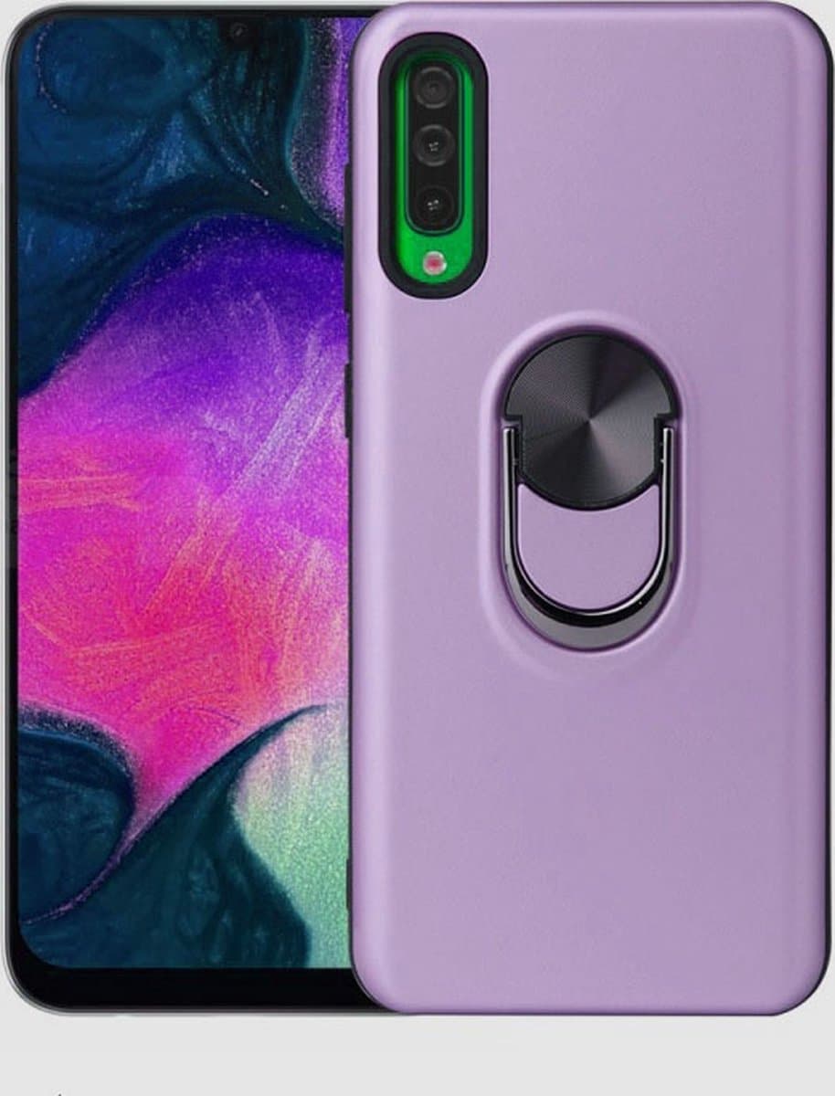 Hoesje Geschikt Voor Samsung Galaxy A30S hoesje Shockproof Armor case - back cover – TPU – Licht Paars