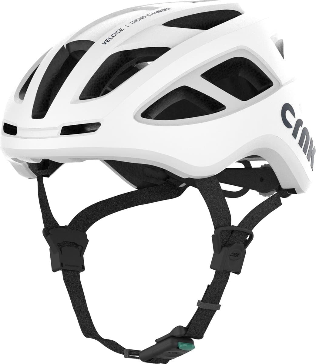 CRNK Veloce Fietshelm - 250 gram lichtgewicht - Magnetische Sluiting - Maat L - Kleur Wit