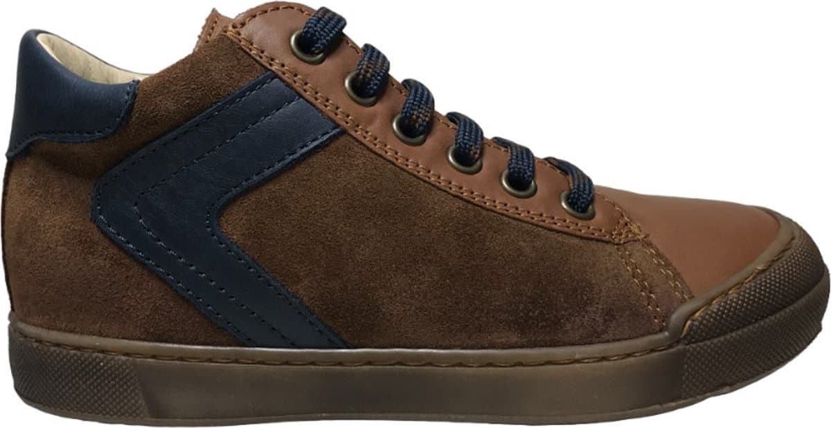 Naturino - Heist - Mt 24 - veter/rits bumper hoge lederen sneakers - cognac