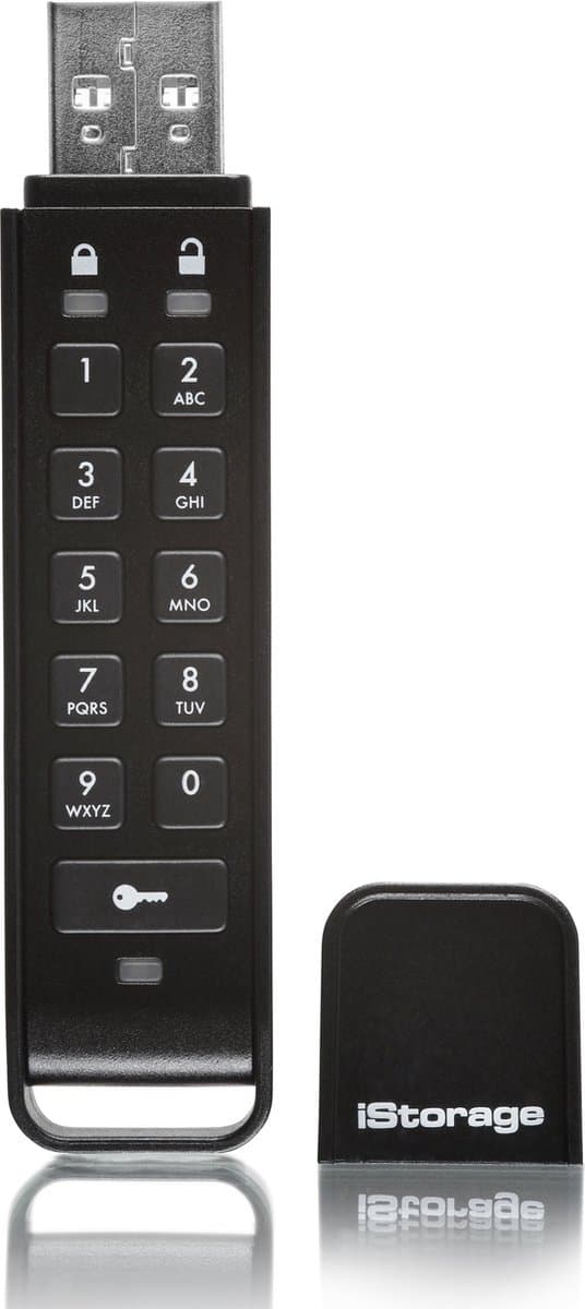 iStorage datAshur Personal 2 - USB-stick - 64 GB - Cijfercode - Zwart