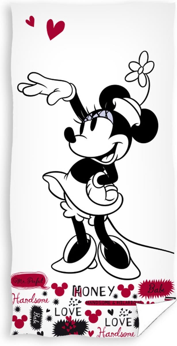 Disney Strandlaken Minnie Beach 70 X 140 Cm Wit