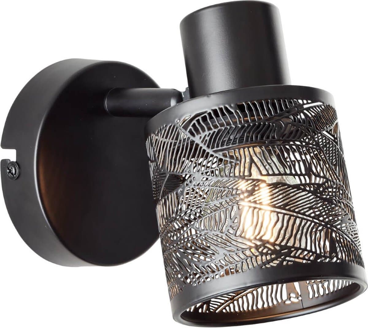 Brilliant Zwart wandlampje Bano - 99868/76