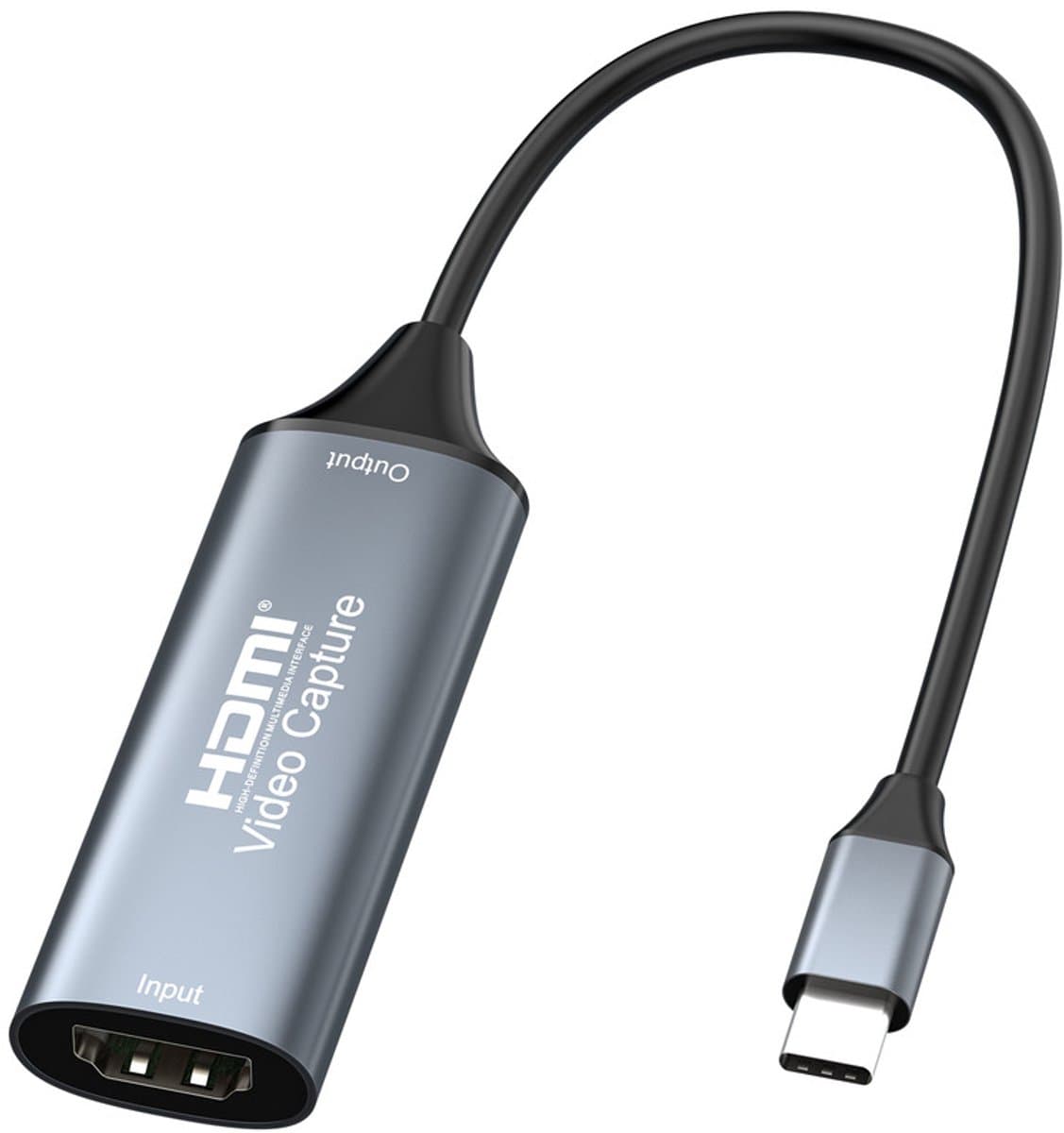 Video Capture Card HDMI naar USB-C - 4K adapter kabel connector - geschikt voor o.a. laptop, Nintendo Switch, PlayStation, Xbox, Windows, MAC - Game Capture - live streaming - zwart