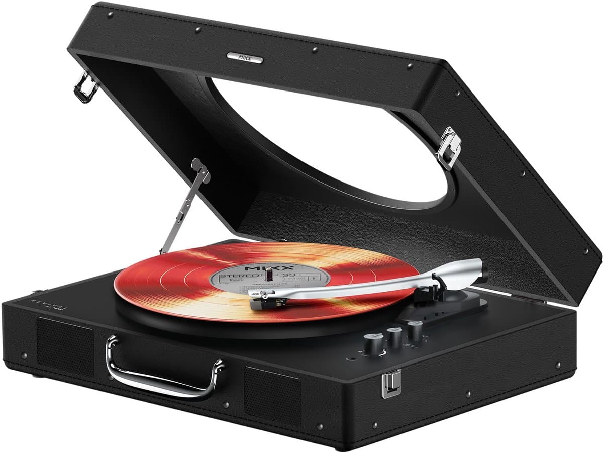 Mixx Revival 65 Vinyl Platenspeler - Bluetooth - Ingebouwde Speakers - Verstelbare Toonarm - Zwart