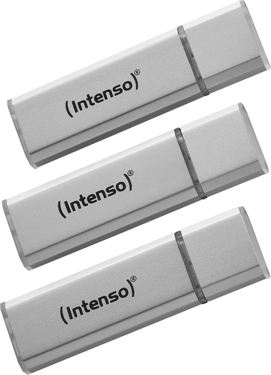 (Intenso) Alu Line USB-stick - 32GB - USB 2.0 - zilver - 3-PACK
