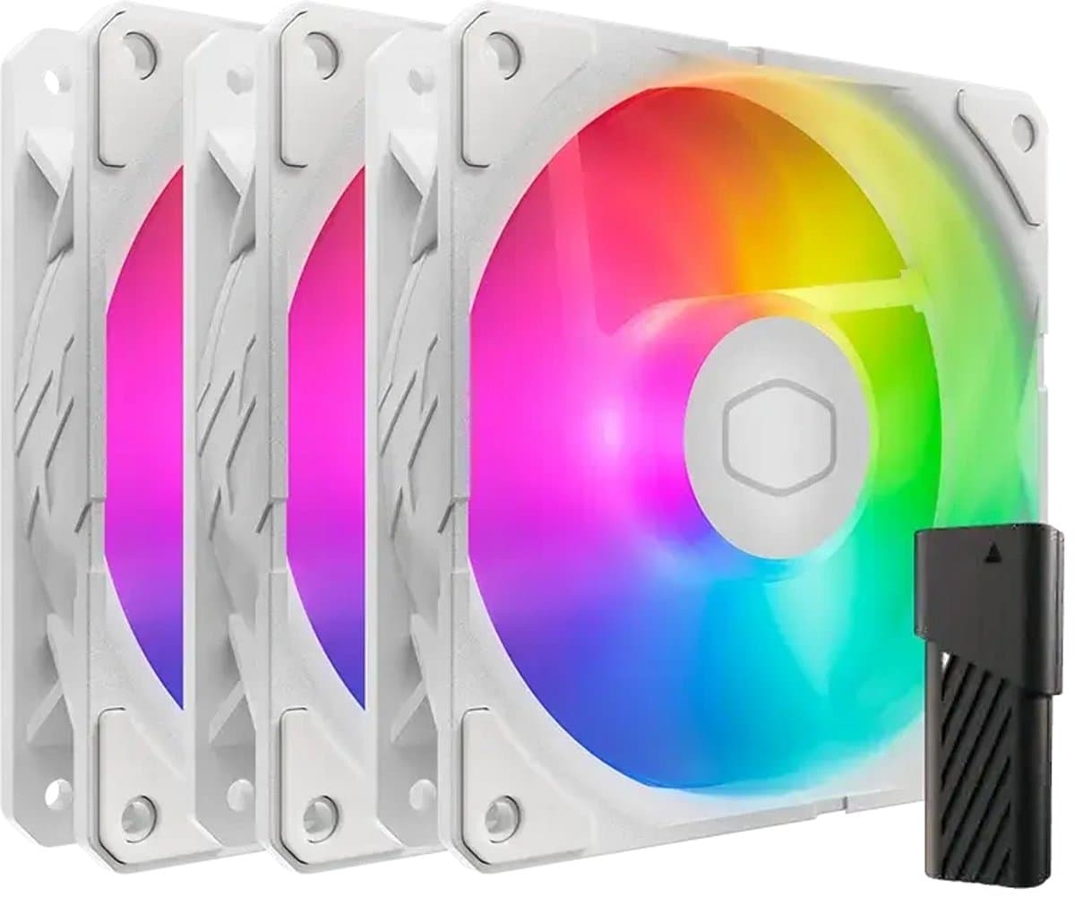 Cooler Master SickleFlow Edge 120 ARGB Case fan - White Edition - 3-Pack