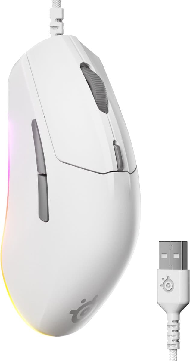 SteelSeries Rival 3 Gen 2 Gaming Muis Wit