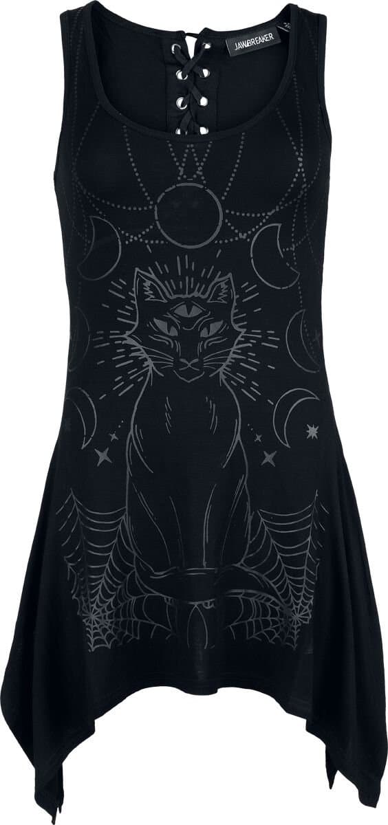 Jawbreaker Mystic Cat Dames Top - zwart - L