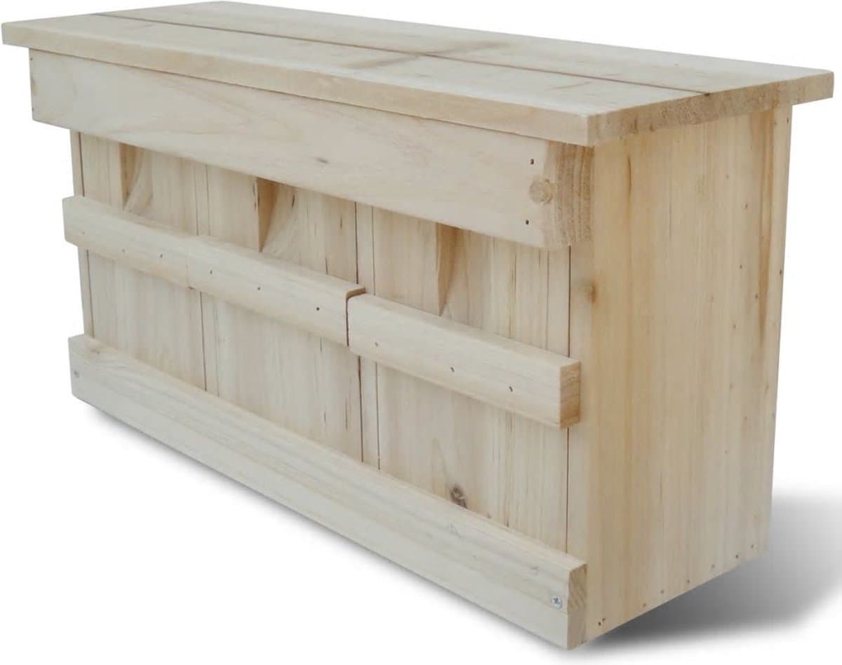 vidaXL Vogelhuisje voor Spreeuwen - Hout, 44 x 15,5 x 21,5 cm