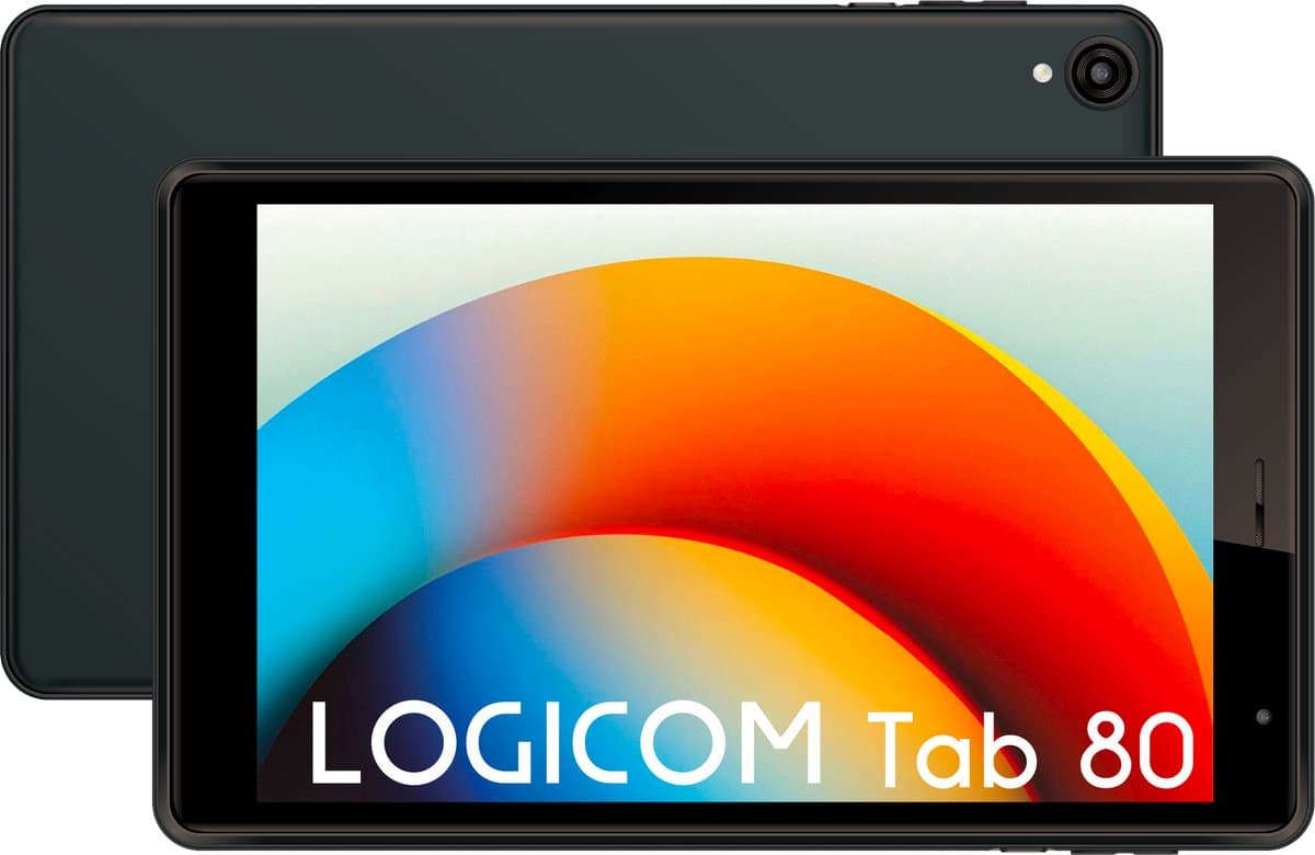 Logicom - Tablet 80 - 64GB - 8 Inch - 4GB RAM - Octa Core - Zwart - Wifi - Android 15