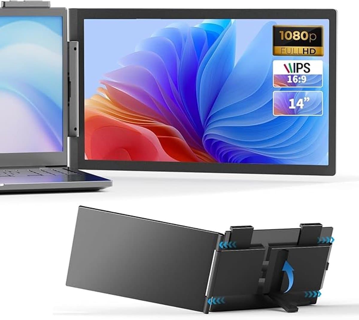 Portable Monitor - Tri Screen - Laptop Uitbreider - Full HD