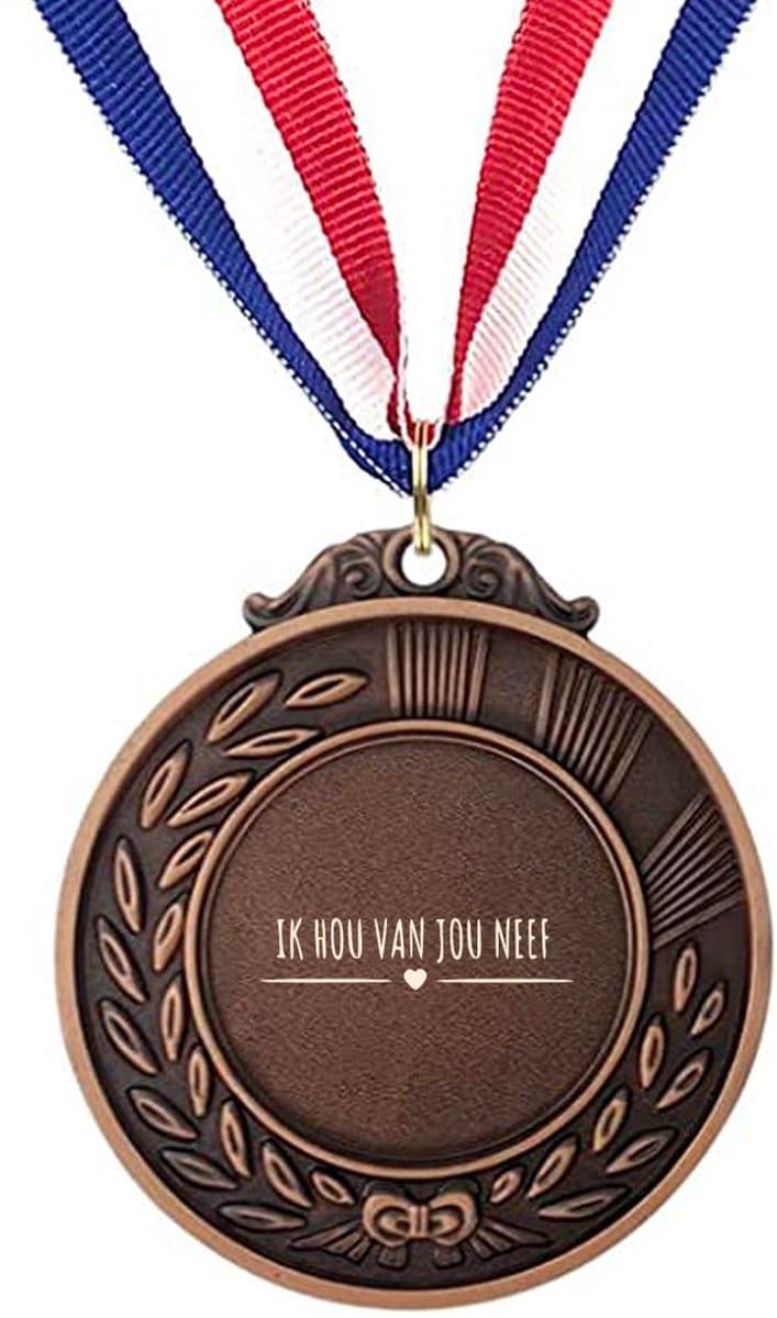 Akyol - ik hou van jou neef medaille bronskleuring - Neef - cadeau neef - leuk cadeau voor je neef om te geven - verjaardag neef