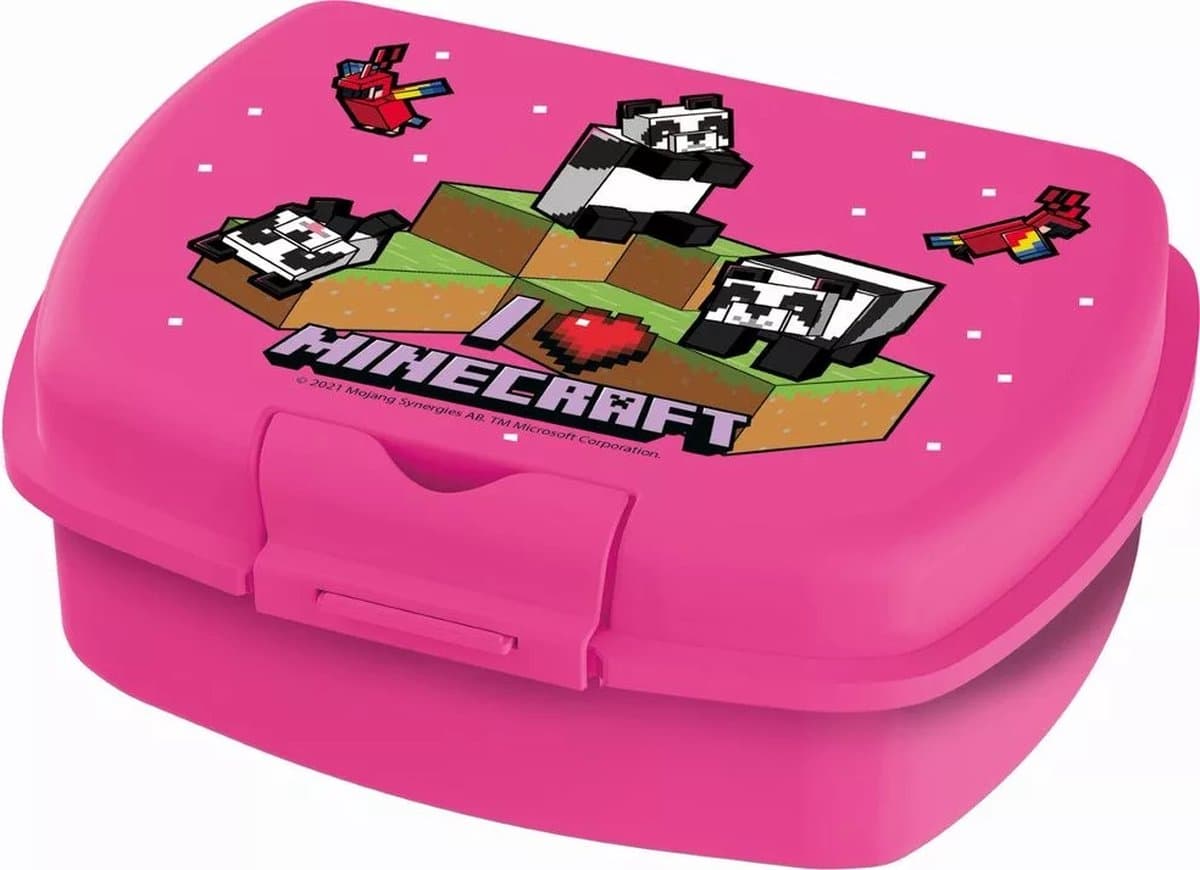 Minecraft lunchbox / broodtrommel / brooddoos - roos