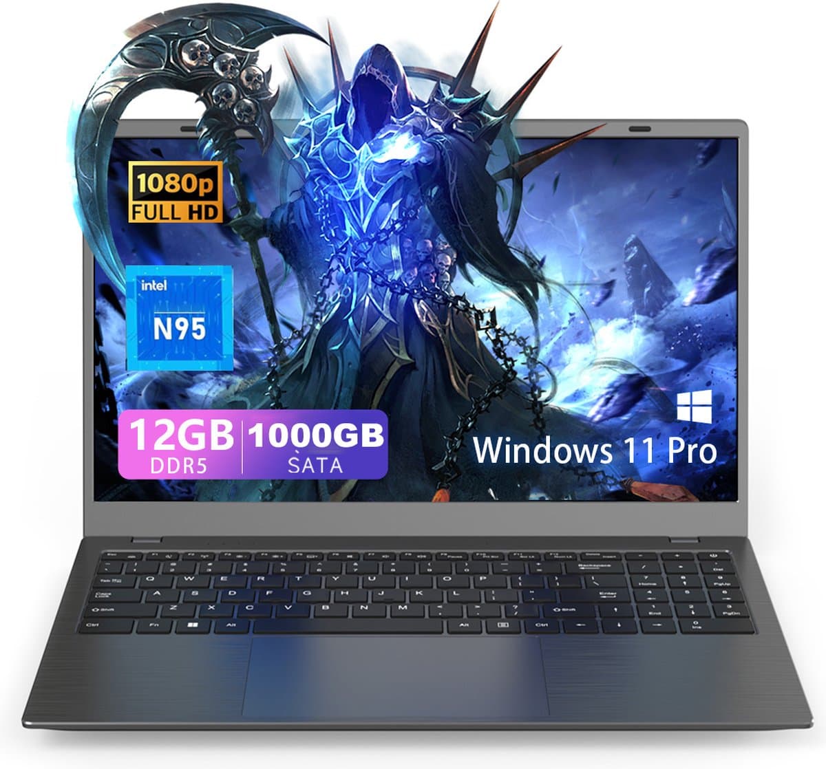 Omiximo Laptop 15.6 inch Full HD - Intel N95 -12 GB - 1000 GB - Windows 11 Pro