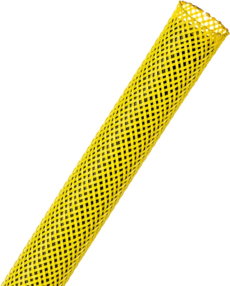Techflex-PTN0.50NY/15-Kabelsok-Kabelsleeve-Kabelbeschermer-Kabel Management–Kabelkous-Kabelmantel - Maat: 6,4 mm – 19,1 mm-Kleur: Neon Yellow-Lengte: 15 meter