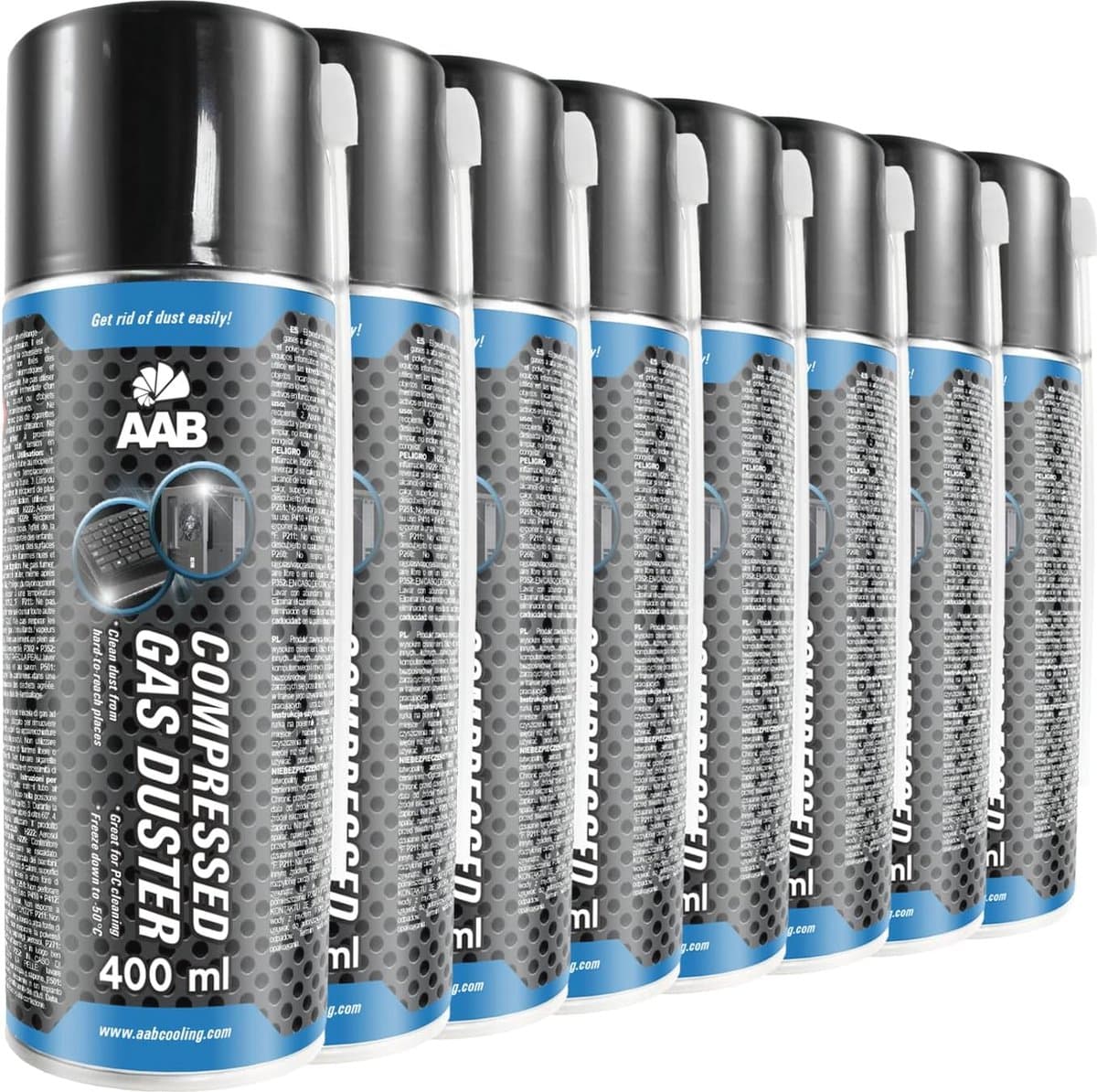 Compressed Gas Duster 400ml - Ideaal voor het Wisselen van Toestellen, Laptop en PC Schoonmaken