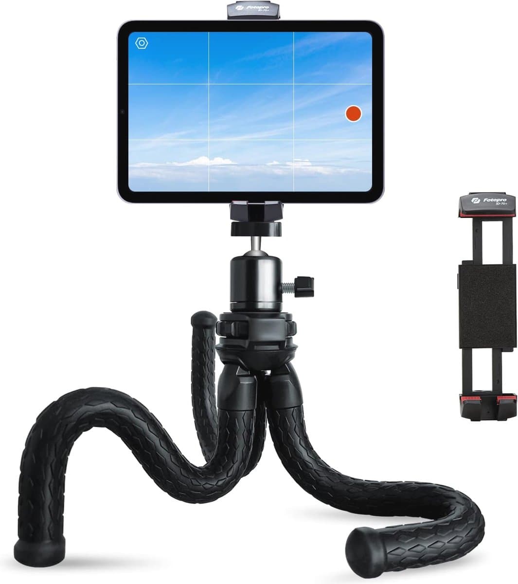 Flexibel statief met 360 graden kogelkop voor tablet en smartphone
