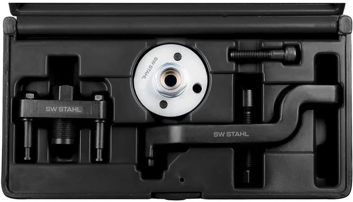 SW-Stahl 26028L waterpompgereedschapset I geschikt voor VW T5 I voor 2,5l 5-cilinder TDI-motoren I 4-delig