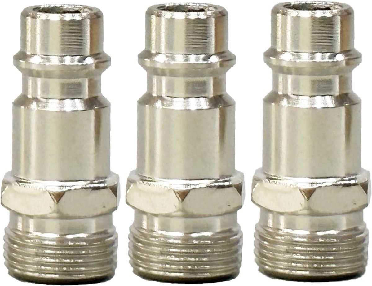 3 Stuks Conische Male Connector 1/4 Inch voor Tablet Luchtverbinding, Gecombineerde Luchtverbinding, Compressed Air Aansluiting
