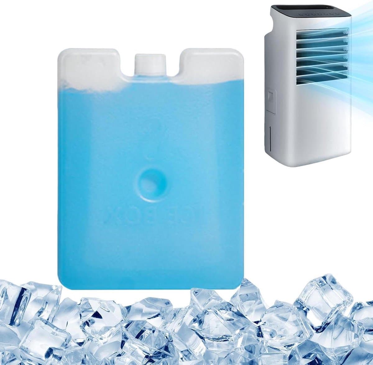 Koelelement Koelbox - Vriezer Blok - Voedsel Koelen - Robuust Herbruikbaar - 250 ml - Blauw