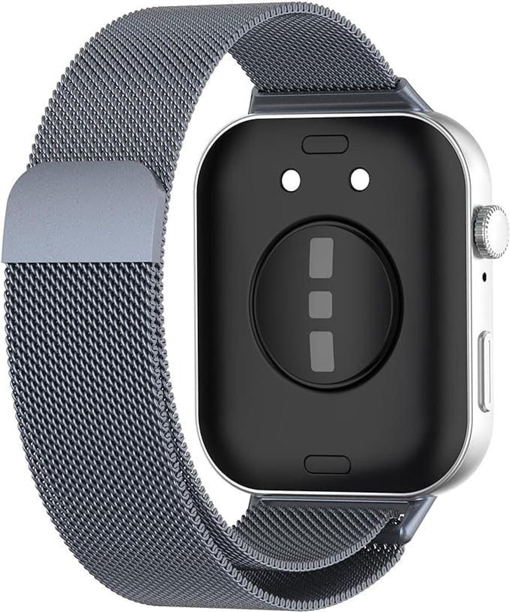 Metalen band - RVS polsband - Smartwatch personaliseren - Verstelbare lengte - 145mm-205mm - Zwart