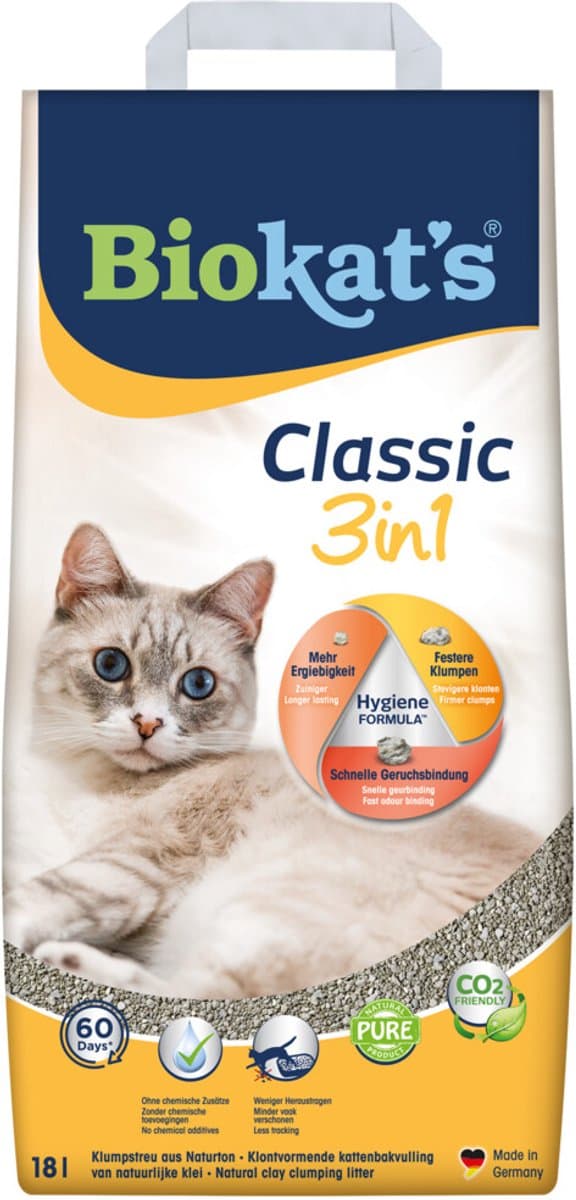 Biokat's Kattenbakvulling Classic - 2 x 18 liter - Voordeelverpakking